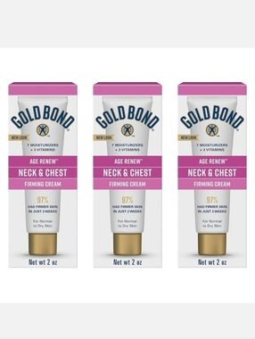3 Pack Gold Bond Age Renew Neck & Chest Firming Age Renew Cream, 2 oz. Each